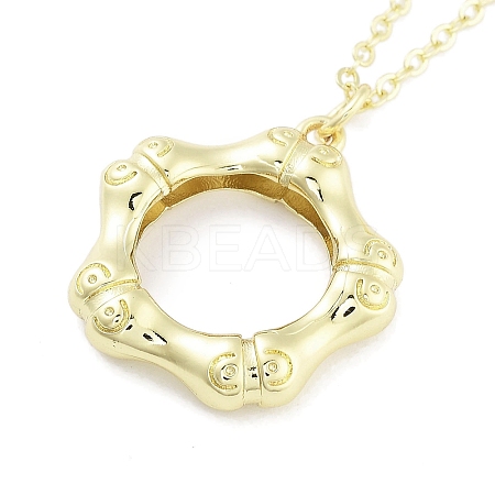Brass Micro Pave Clear Cubic Zirconia Pendant Necklaces NJEW-B101-03G-02-1