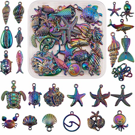 24 Pcs Ocean Themed 316L Surgical Stainless Steel  Pendants JX096A-1