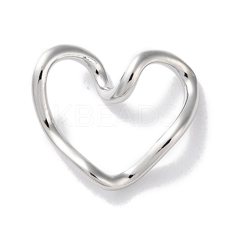 Rack Plated Brass Heart Links KK-Z039-33P-1