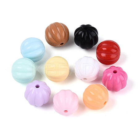 Opaque Acrylic Beads SACR-T018-24M-1