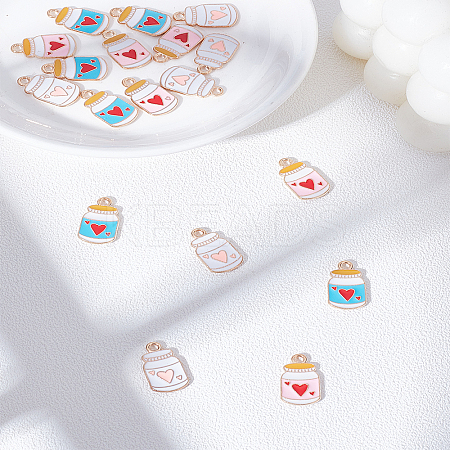 18Pcs 3 Colors Alloy Enamel Pendants ENAM-LP0001-67-1