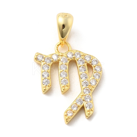925 Sterling Silver Micro Pave Clear Cubic Zirconia Pendants LS-STER-Z012-06G-08-1