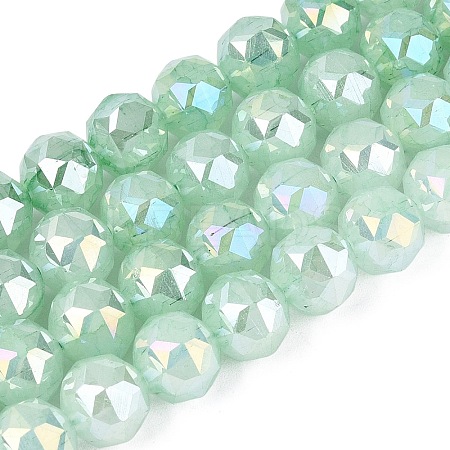 Anti-Tarnish Electroplate Glass Beads Strands GLAA-N064-10mm-12-1