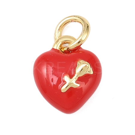 Brass Enamel Charms KK-P339-25G-02-1