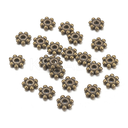 Tibetan Style Alloy Spacer Beads TIBEB-S039-024AB-NR-1