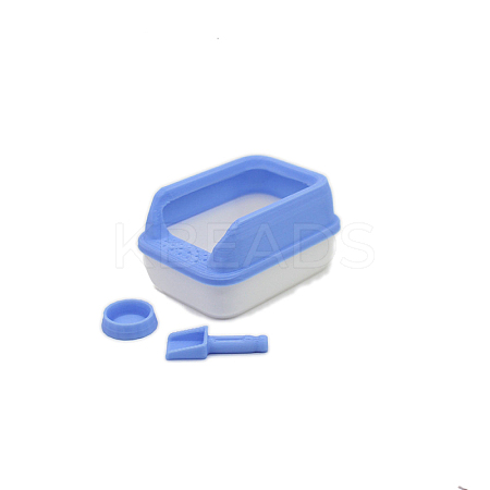 Plastic Cat Little Box Miniature Ornaments PW-WG95CD6-03-1