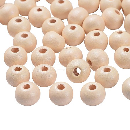 Round Natural Wood Beads X-WOOD-Q017-8mm-06-LF-1