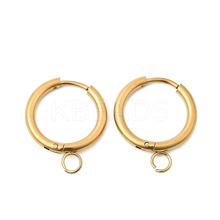 Stainless Steel Huggie Hoop Earring Findings STAS-J400-36B-G-1