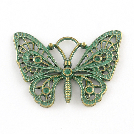 Butterfly Zinc Alloy Pendants LS-X-PALLOY-R065-069-FF-1