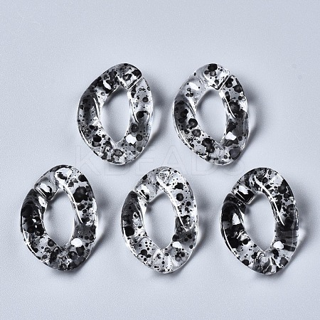 Transparent Spray Paint Acrylic Linking Rings TACR-Q276-001A-1