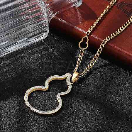 Ion Plating(IP) 304 Stainless Steel Chain Necklaces NJEW-M078-11G-1