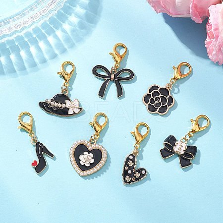 Alloy Enamel Pendant Decorations HJEW-JM04652-1