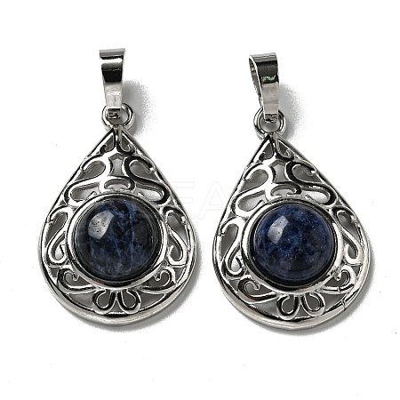 Natural Sodalite Pendants G-Q158-05P-21-1