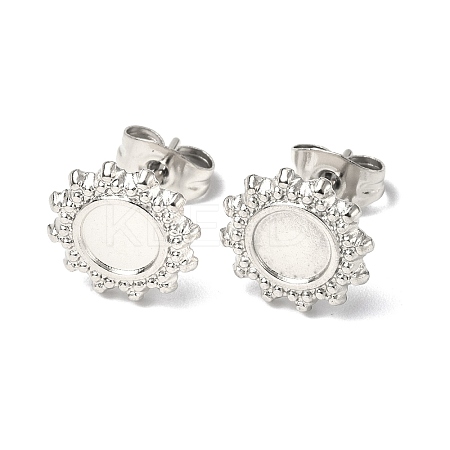 Non-Tarnish 304 Stainless Steel Stud Earring Findings STAS-F286-09P-1
