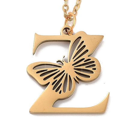 PVD Vacuum Plating 201 Stainless Steel Necklaces NJEW-R267-01Z-G-1