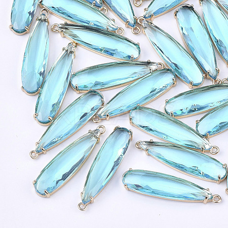 Transparent Glass Pendants GLAA-T007-15C-1
