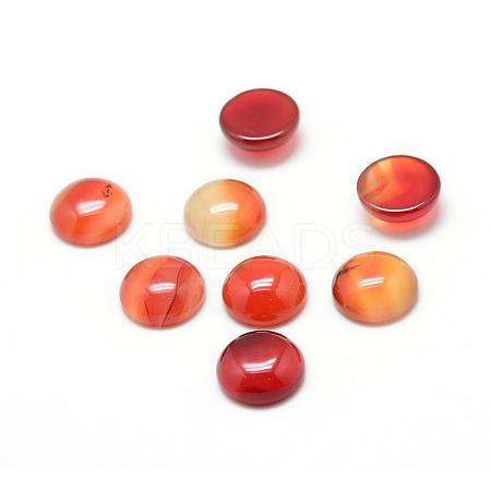 Dyed Natural Carnelian Gemstone Cabochons G-T020-18mm-14-1