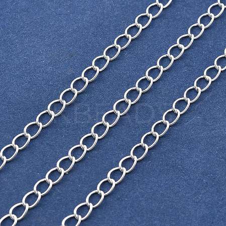 Brass Curb Chains KK-P304-02A-S-1