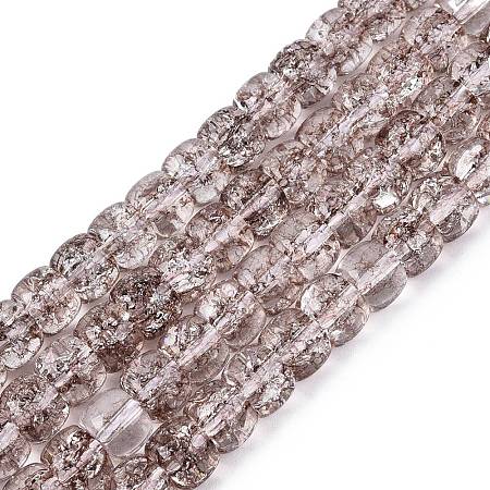Crackle Transparent Glass Beads Strands GLAA-N069-03A-02-1