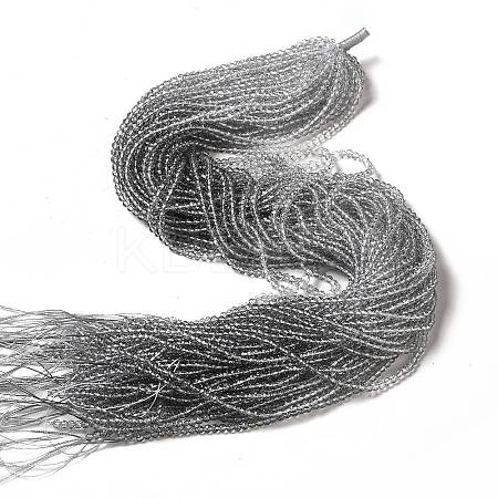 Transparent Gradient Color Glass Beads Strands GLAA-H021-01B-28-1