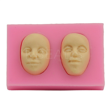 Comedy and Tragedy Masks Food Grade Silicone Molds DIY-L045-001-1