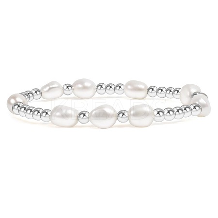 Temperament Magnet Gold Elastic Bracelet Baroque Imitation Pearl Multi layered Layered Bracelet Small and Popular Bracelet XU8635-2-1
