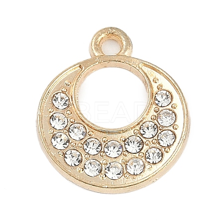 Alloy Micro Pave Rhinestone Pendants FIND-K020-15G-1