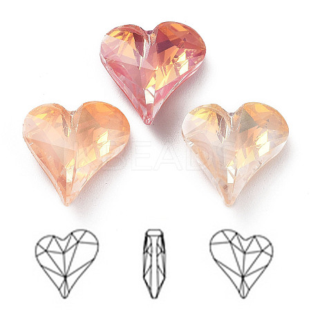 Electroplate K9 Glass Rhinestone Cabochons RGLA-M016-E02-AM-1