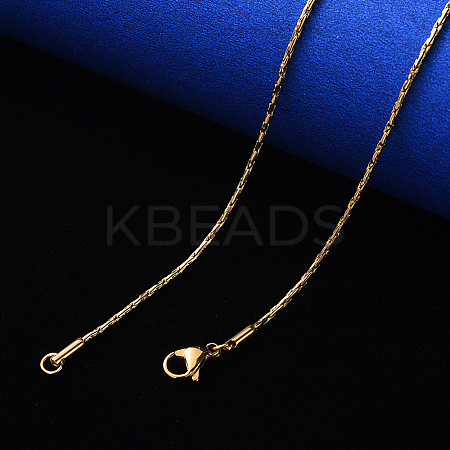 PVD Vacuum Plating 304 Stainless Steel Boston Link Chain Necklace NJEW-S420-005B-G-1