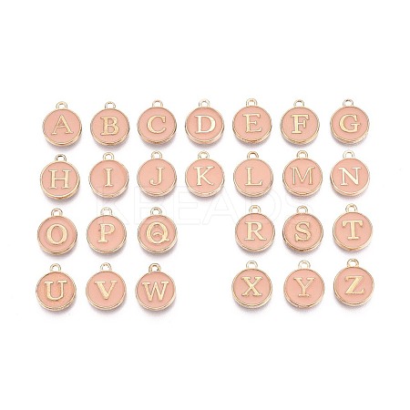 Initial Letter A~Z Alphabet Enamel Charms ENAM-Q437-04-1