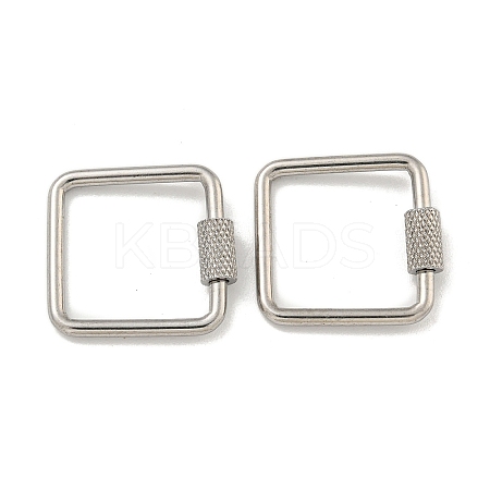 304 Stainless Steel Screw Carabiner Lock Charms STAS-C092-04A-P-1