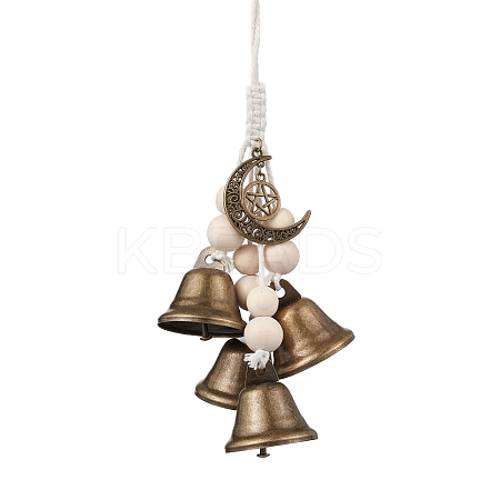 Iron Bell Pendant Decoration HJEW-JM02259-1