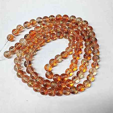 Baking Paint Glass Beads Strands DGLA-YW0002-01B-07-1