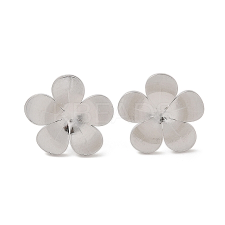Non-Tarnish Flower 304 Stainless Steel Stud Earrings for Women EJEW-L272-031P-01-1