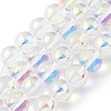 Transparent Electroplate Glass Beads Strands GLAA-T032-T8mm-C18-1