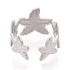 304 Stainless Steel Cuff Open Rings for Women RJEW-N052-14P-3