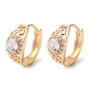 Rack Plating Brass Micro Pave Cubic Zirconia Hoop Earrings EJEW-P238-18KCG-1