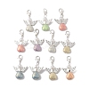 Heart-shape Angel Acrylic Pendant Decorations HJEW-XCP0001-28-1