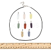 DIY Natural & Synthetic Gemstone Bullet Pendant & Waxed Cord Pendant Necklace Making Kit DIY-FS0008-45-5