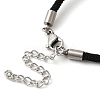 Milan Cord & 304 Stainless Steel Bracelets Making MAK-H004-02B-P01-3