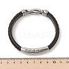 Braided Microfiber Leather Cord Bracelets for Men BJEW-Z081-03P-02-5