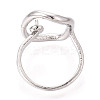 Oval Brass Cup Peg Ring Settings X-KK-N274-38P-3