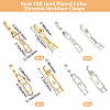 8Pcs 4 Styles Rack Plating Brass Clear Cubic Zirconia Watch Band Clasps ZIRC-BBC0002-02-2