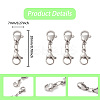 Non-Tarnish 304 Stainless Steel Double Lobster Claw Clasps STAS-E163-57P-B-6
