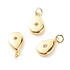 Brass Micro Pave Clear Cubic Zirconia Pendants X-ZIRC-P094-10G-RS-1