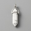Natural Howlite Double Terminal Pointed Pendants LS-G-TAC0001-07C-1