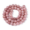 Natural Dyed Yellow Jade Gemstone Bead Strands X-G-R271-8mm-YXS05-3