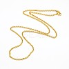 Fashionable 304 Stainless Steel Cable Chain Necklace Making LS-STAS-A028-N081G-1