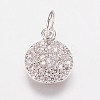 Brass Cubic Zirconia Pendants LS-ZIRC-K070-21P-1