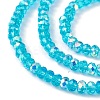 Transparent Electroplate Glass Beads Strands EGLA-F156-AB08-3